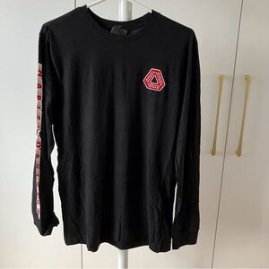 Sweater Harley Davidson T Shirt Long Sleeves black with red logo Size L